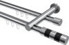 10213512-10121229 Innenlauf Gardinenstange Aluminium / Metall 20 mm Ø 2-läufig PLATON - Mavell Chrom