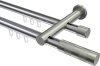 10213512-XX1239 Innenlauf Gardinenstange Aluminium / Metall 20 mm Ø 2-läufig PLATON - Mavell Chrom / Edelstahl-Optik