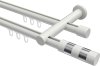 10213512-1032 Innenlauf Gardinenstange Aluminium / Metall 20 mm Ø 2-läufig PLATON - Mavell Weiß