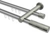 10213512-XX3339 Innenlauf Gardinenstange Aluminium / Metall 20 mm Ø 2-läufig PLATON - Mavell Silbergrau / Edelstahl-Optik
