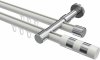 10213526-XX3212 Innenlauf Gardinenstange Aluminium / Metall 20 mm Ø 2-läufig PRESTIGE - Mavell Weiß / Chrom