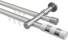10213526-103212 Innenlauf Gardinenstange Aluminium / Metall 20 mm Ø 2-läufig PRESTIGE - Mavell Weiß / Chrom