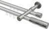 10213526-103239 Innenlauf Gardinenstange Aluminium / Metall 20 mm Ø 2-läufig PRESTIGE - Mavell Weiß / Edelstahl-Optik