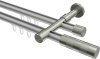 10213526-XX3339 Innenlauf Gardinenstange Aluminium / Metall 20 mm Ø 2-läufig PRESTIGE - Mavell Silbergrau / Edelstahl-Optik