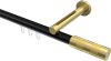 10213545-XX2938 Innenlauf Gardinenstange Aluminium / Metall 20 mm Ø SITENO - Mavell Schwarz / Messing-Optik
