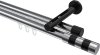 10213546-XX1229 Innenlauf Gardinenstange Aluminium / Metall 20 mm Ø 2-läufig SITENO - Mavell Chrom / Schwarz