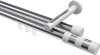 10213546-XX1232 Innenlauf Gardinenstange Aluminium / Metall 20 mm Ø 2-läufig SITENO - Mavell Chrom / Weiß