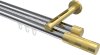 10213546-XX1238 Innenlauf Gardinenstange Aluminium / Metall 20 mm Ø 2-läufig SITENO - Mavell Chrom / Messing-Optik