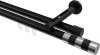 10213546-XX29 Innenlauf Gardinenstange Aluminium / Metall 20 mm Ø 2-läufig SITENO - Mavell Schwarz