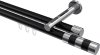10213546-XX2912 Innenlauf Gardinenstange Aluminium / Metall 20 mm Ø 2-läufig SITENO - Mavell Schwarz / Chrom