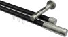10213546-XX2939 Innenlauf Gardinenstange Aluminium / Metall 20 mm Ø 2-läufig SITENO - Mavell Schwarz / Edelstahl-Optik