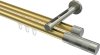10213546-XX3839 Innenlauf Gardinenstange Messing-Optik / Edelstahl-Optik 20 mm Ø 2-läufig SITENO - Mavell