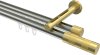 10213546-XX3938 Innenlauf Gardinenstange Edelstahl-Optik / Messing-Optik 20 mm Ø 2-läufig SITENO - Mavell