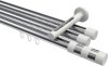 10213547-XX1232 Innenlauf Gardinenstange Aluminium / Metall 20 mm Ø 3-läufig SITENO - Mavell Chrom / Weiß