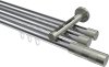 10213547-XX1239 Innenlauf Gardinenstange Aluminium / Metall 20 mm Ø 3-läufig SITENO - Mavell Chrom / Edelstahl-Optik