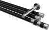 10213547-XX2912 Innenlauf Gardinenstange Aluminium / Metall 20 mm Ø 3-läufig SITENO - Mavell Schwarz / Chrom