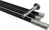 10213547-102939 Innenlauf Gardinenstange Aluminium / Metall 20 mm Ø 3-läufig SITENO - Mavell Schwarz / Edelstahl-Optik