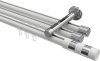 10213547-XX3212 Innenlauf Gardinenstange Aluminium / Metall 20 mm Ø 3-läufig SITENO - Mavell Weiß / Chrom