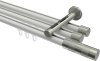 10213547-XX3239 Innenlauf Gardinenstange Aluminium / Metall 20 mm Ø 3-läufig SITENO - Mavell Weiß / Edelstahl-Optik