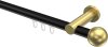 10213611-XX2938 Innenlauf Gardinenstange Aluminium / Metall 20 mm Ø PLATON - Luino Schwarz / Messing-Optik