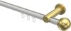 10213611-XX3238 Innenlauf Gardinenstange Aluminium / Metall 20 mm Ø PLATON - Luino Weiß / Messing-Optik