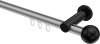 10213611-103329 Innenlauf Gardinenstange Aluminium / Metall 20 mm Ø PLATON - Luino Silbergrau / Schwarz