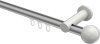 10213611-103332 Innenlauf Gardinenstange Aluminium / Metall 20 mm Ø PLATON - Luino Silbergrau / Weiß