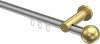 10213611-XX3338 Innenlauf Gardinenstange Aluminium / Metall 20 mm Ø PLATON - Luino Silbergrau / Messing-Optik