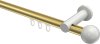 10213611-XX3832 Innenlauf Gardinenstange Aluminium / Metall 20 mm Ø PLATON - Luino Messing-Optik / Weiß