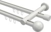 10213612-1032 Innenlauf Gardinenstange Aluminium / Metall 20 mm Ø 2-läufig PLATON - Luino Weiß