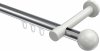 10213625-XX1232 Innenlauf Gardinenstange Aluminium / Metall 20 mm Ø PRESTIGE - Luino Chrom / Weiß