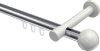 10213625-101232 Innenlauf Gardinenstange Aluminium / Metall 20 mm Ø PRESTIGE - Luino Chrom / Weiß