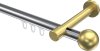 10213625-XX1238 Innenlauf Gardinenstange Aluminium / Metall 20 mm Ø PRESTIGE - Luino Chrom / Messing-Optik