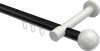 10213625-102932 Innenlauf Gardinenstange Aluminium / Metall 20 mm Ø PRESTIGE - Luino Schwarz / Weiß