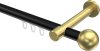 10213625-XX2938 Innenlauf Gardinenstange Aluminium / Metall 20 mm Ø PRESTIGE - Luino Schwarz / Messing-Optik