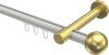 10213625-XX3238 Innenlauf Gardinenstange Aluminium / Metall 20 mm Ø PRESTIGE - Luino Weiß / Messing-Optik