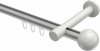 10213625-XX3332 Innenlauf Gardinenstange Aluminium / Metall 20 mm Ø PRESTIGE - Luino Silbergrau / Weiß