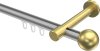 10213625-XX3338 Innenlauf Gardinenstange Aluminium / Metall 20 mm Ø PRESTIGE - Luino Silbergrau / Messing-Optik