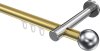 10213625-XX3812 Innenlauf Gardinenstange Aluminium / Metall 20 mm Ø PRESTIGE - Luino Messing-Optik / Chrom