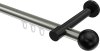 10213625-103929 Innenlauf Gardinenstange Aluminium / Metall 20 mm Ø PRESTIGE - Luino Edelstahl-Optik / Schwarz