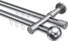 10213626-1012 Innenlauf Gardinenstange Aluminium / Metall 20 mm Ø 2-läufig PRESTIGE - Luino Chrom