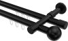 10213626-1029 Innenlauf Gardinenstange Aluminium / Metall 20 mm Ø 2-läufig PRESTIGE - Luino Schwarz