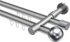 10213626-XX3312 Innenlauf Gardinenstange Aluminium / Metall 20 mm Ø 2-läufig PRESTIGE - Luino Silbergrau / Chrom