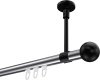 10213633-XX1229 Innenlauf Gardinenstange Aluminium / Metall 20 mm Ø SONETTE - Luino Chrom / Schwarz