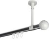 10213633-XX1232 Innenlauf Gardinenstange Aluminium / Metall 20 mm Ø SONETTE - Luino Chrom / Weiß