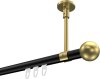 10213633-XX2938 Innenlauf Gardinenstange Aluminium / Metall 20 mm Ø SONETTE - Luino Schwarz / Messing-Optik