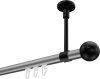 10213633-XX3329 Innenlauf Gardinenstange Aluminium / Metall 20 mm Ø SONETTE - Luino Silbergrau / Schwarz