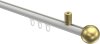 10213634-103238 Innenlauf Gardinenstange Aluminium / Metall 20 mm Ø SONIUS - Luino Weiß / Messing-Optik