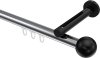 10213645-101229 Innenlauf Gardinenstange Aluminium / Metall 20 mm Ø SITENO - Luino Chrom / Schwarz