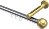 10213645-XX1238 Innenlauf Gardinenstange Aluminium / Metall 20 mm Ø SITENO - Luino Chrom / Messing-Optik